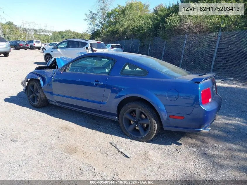 2007 Ford Mustang Gt Deluxe/Gt Premium VIN: 1ZVFT82H175203413 Lot: 40548944