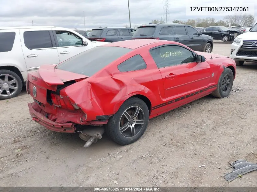 1ZVFT80N275347061 2007 Ford Mustang V6 Deluxe/V6 Premium