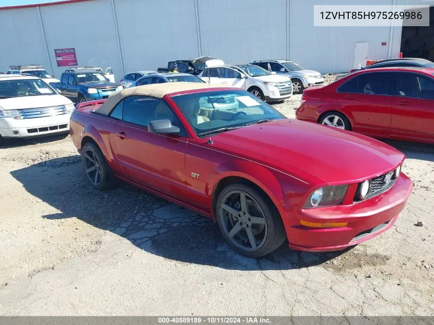 2007 Ford Mustang Gt Deluxe/Gt Premium VIN: 1ZVHT85H975269986 Lot: 40589189