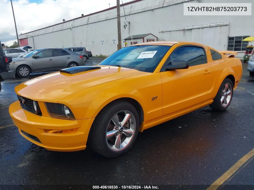 2007 Ford Mustang Gt Deluxe/Gt Premium VIN: 1ZVHT82H875203773 Lot: 40618530