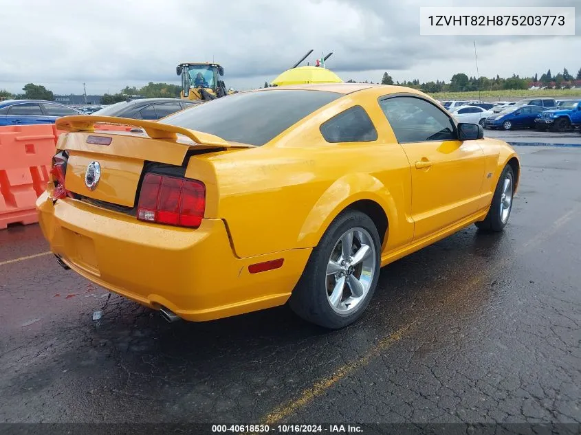 2007 Ford Mustang Gt Deluxe/Gt Premium VIN: 1ZVHT82H875203773 Lot: 40618530