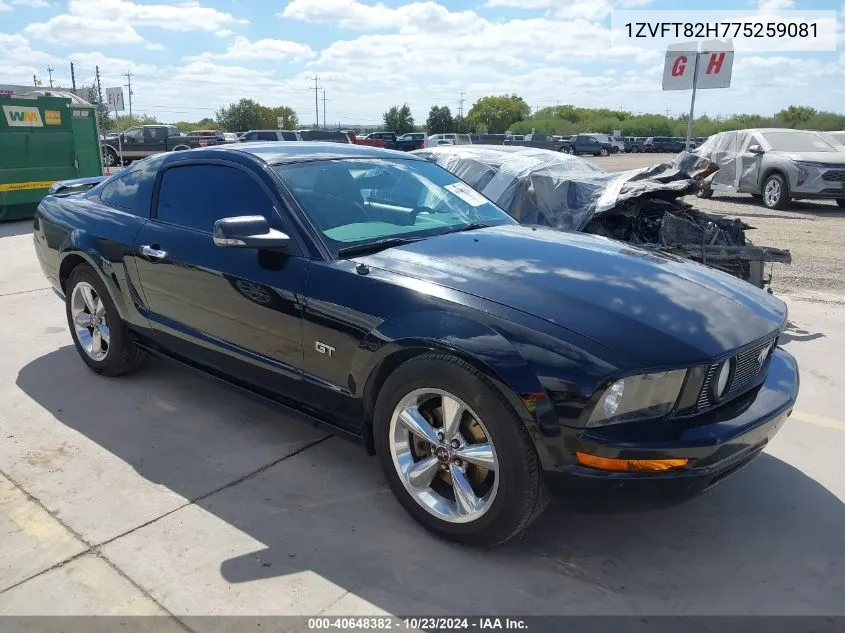 2007 Ford Mustang Gt Deluxe/Gt Premium VIN: 1ZVFT82H775259081 Lot: 40648382