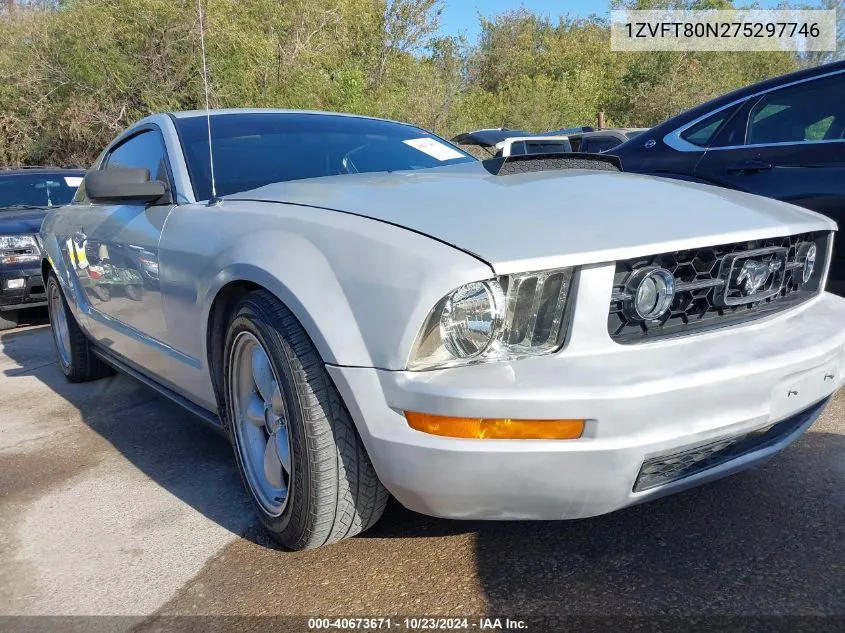 2007 Ford Mustang V6 Deluxe/V6 Premium VIN: 1ZVFT80N275297746 Lot: 40673671