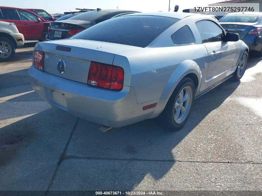 2007 Ford Mustang V6 Deluxe/V6 Premium VIN: 1ZVFT80N275297746 Lot: 40673671