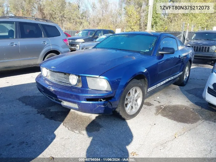 2007 Ford Mustang V6 Deluxe/V6 Premium VIN: 1ZVFT80N375212073 Lot: 40795084