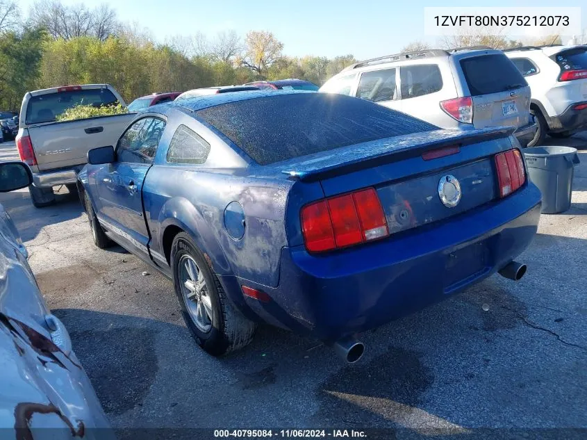 2007 Ford Mustang V6 Deluxe/V6 Premium VIN: 1ZVFT80N375212073 Lot: 40795084