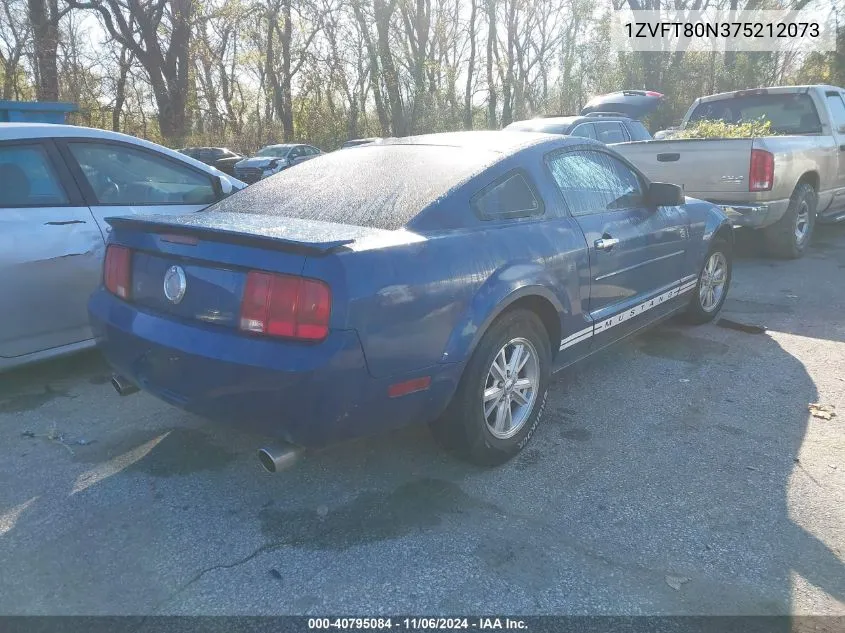 2007 Ford Mustang V6 Deluxe/V6 Premium VIN: 1ZVFT80N375212073 Lot: 40795084