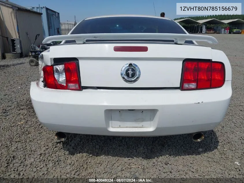 2008 Ford Mustang V6 Deluxe/V6 Premium VIN: 1ZVHT80N785156679 Lot: 40049324