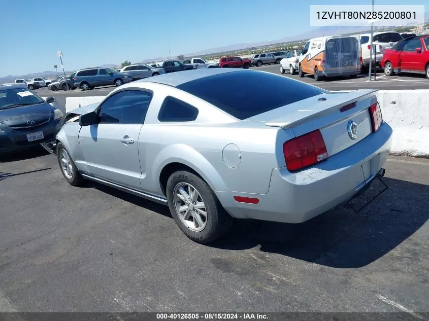 1ZVHT80N285200801 2008 Ford Mustang V6 Deluxe/V6 Premium