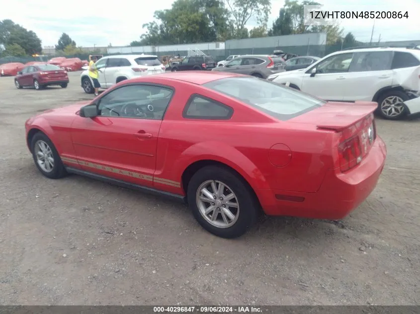 2008 Ford Mustang V6 Deluxe/V6 Premium VIN: 1ZVHT80N485200864 Lot: 40296847