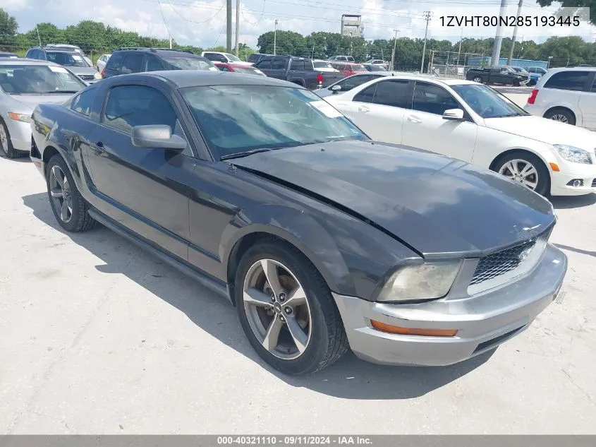 1ZVHT80N285193445 2008 Ford Mustang V6 Deluxe/V6 Premium