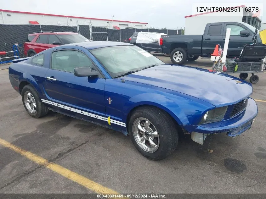 2008 Ford Mustang V6 Deluxe/V6 Premium VIN: 1ZVHT80N285116378 Lot: 40331469