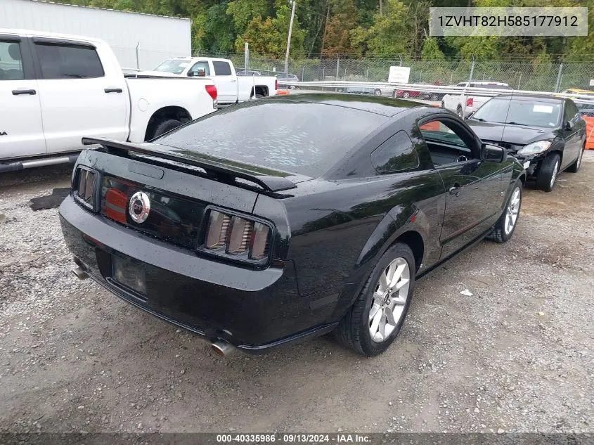 1ZVHT82H585177912 2008 Ford Mustang Gt