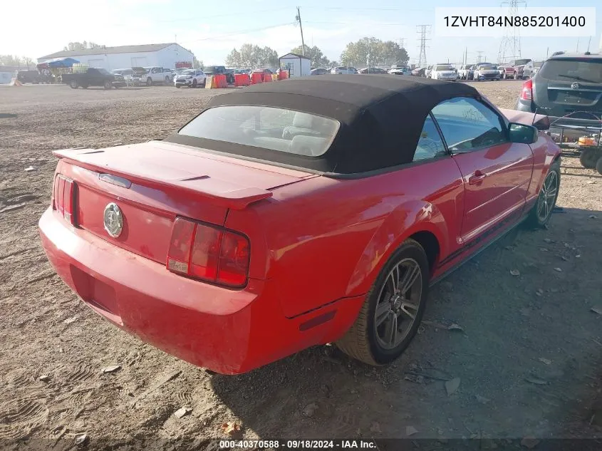 1ZVHT84N885201400 2008 Ford Mustang