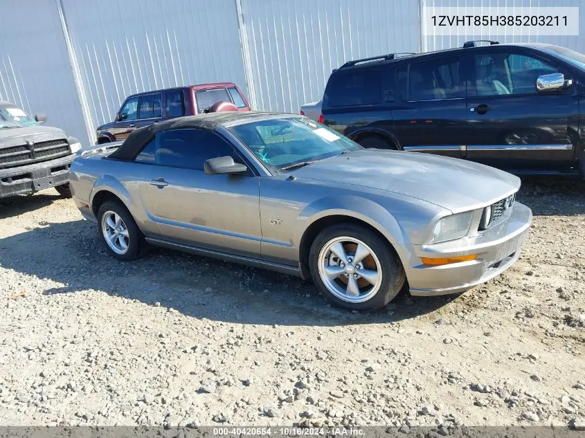 2008 Ford Mustang VIN: 1ZVHT85H385203211 Lot: 40420654