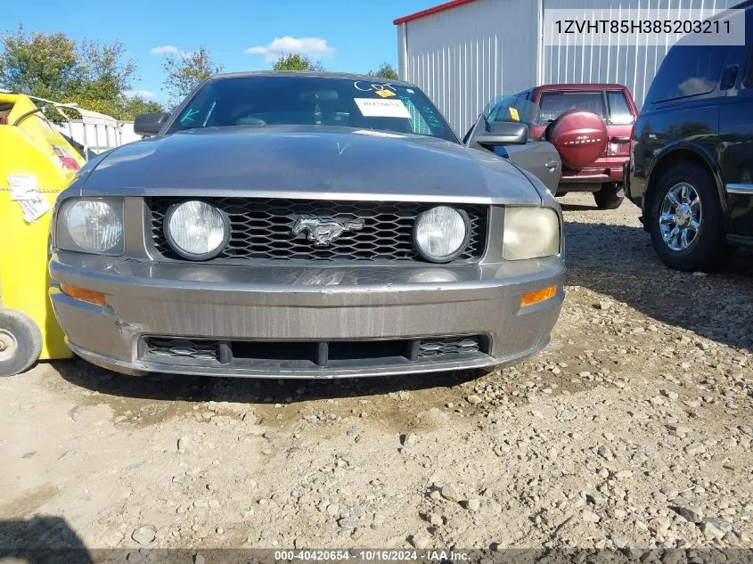 2008 Ford Mustang VIN: 1ZVHT85H385203211 Lot: 40420654