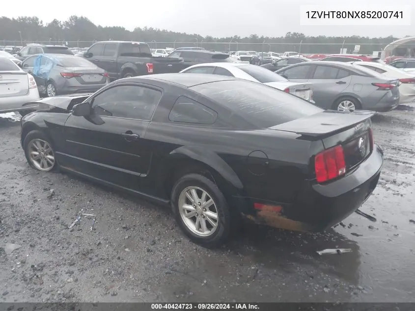 2008 Ford Mustang VIN: 1ZVHT80NX85200741 Lot: 40424723