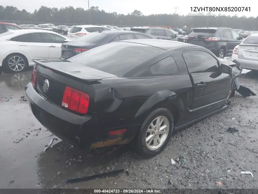 2008 Ford Mustang VIN: 1ZVHT80NX85200741 Lot: 40424723