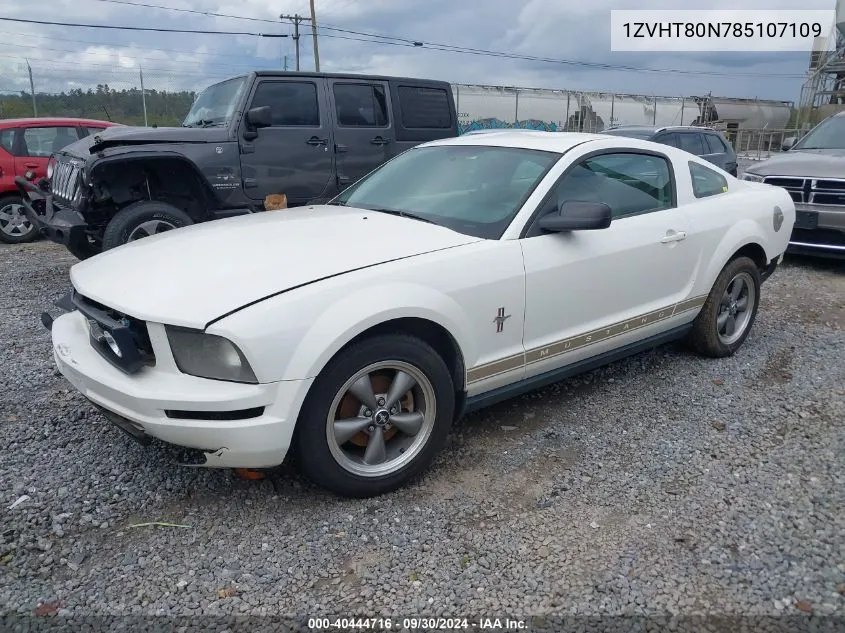 2008 Ford Mustang V6 Deluxe/V6 Premium VIN: 1ZVHT80N785107109 Lot: 40444716