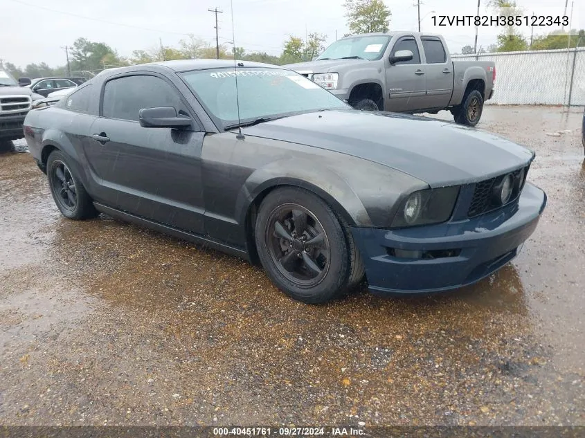 2008 Ford Mustang Gt Deluxe/Gt Premium VIN: 1ZVHT82H385122343 Lot: 40451761