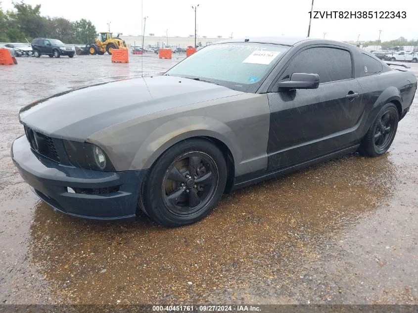 2008 Ford Mustang Gt Deluxe/Gt Premium VIN: 1ZVHT82H385122343 Lot: 40451761