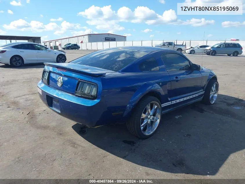 2008 Ford Mustang V6 Deluxe/V6 Premium VIN: 1ZVHT80NX85195069 Lot: 40457864