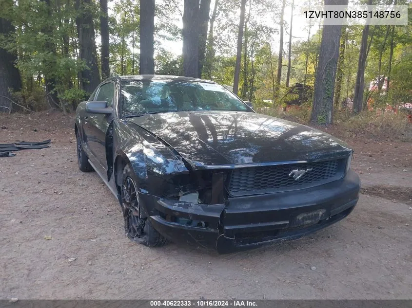 2008 Ford Mustang V6 Deluxe/V6 Premium VIN: 1ZVHT80N385148756 Lot: 40622333