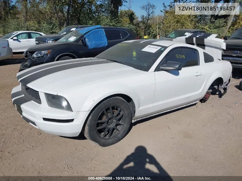 2008 Ford Mustang V6 Deluxe/V6 Premium VIN: 1ZVHT80N185198457 Lot: 40629588