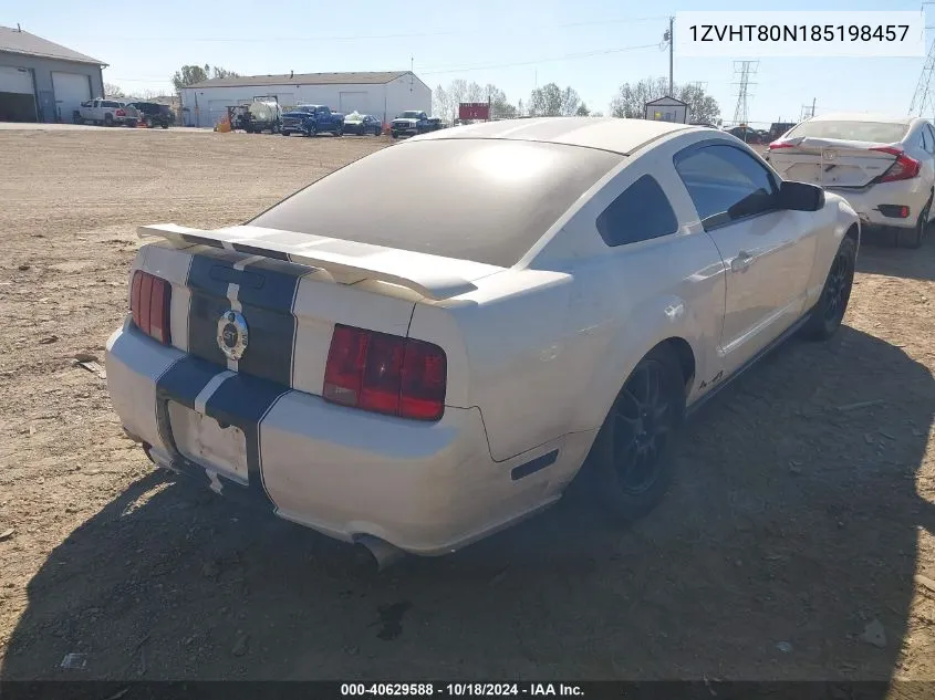 2008 Ford Mustang V6 Deluxe/V6 Premium VIN: 1ZVHT80N185198457 Lot: 40629588