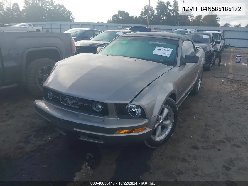 1ZVHT84N585185172 2008 Ford Mustang V6 Deluxe/V6 Premium