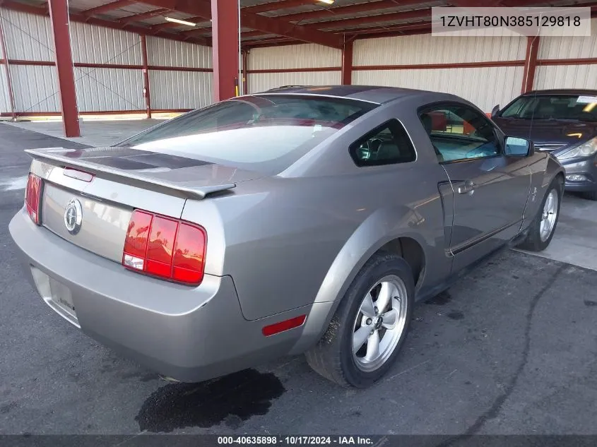 2008 Ford Mustang VIN: 1ZVHT80N385129818 Lot: 40635898