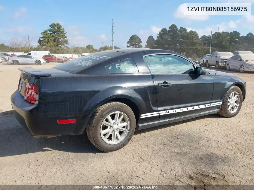 2008 Ford Mustang V6 Deluxe/V6 Premium VIN: 1ZVHT80N085156975 Lot: 40677082