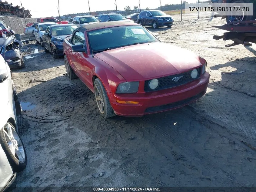 2008 Ford Mustang Gt Deluxe/Gt Premium VIN: 1ZVHT85H985127428 Lot: 40834938