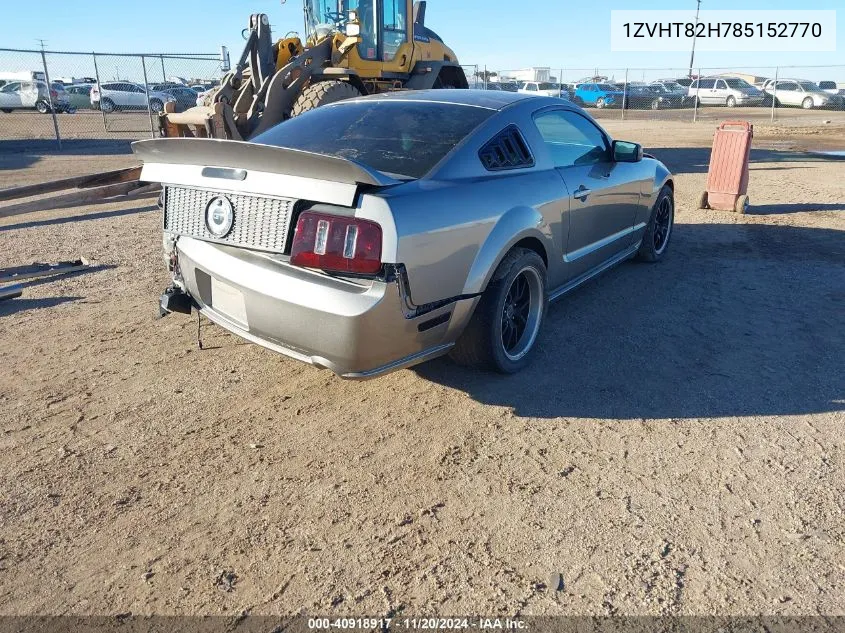 2008 Ford Mustang Gt Deluxe/Gt Premium VIN: 1ZVHT82H785152770 Lot: 40918917