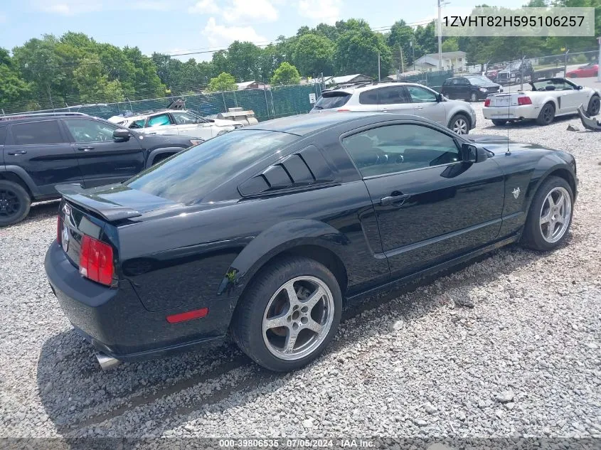 2009 Ford Mustang Gt/Gt Premium VIN: 1ZVHT82H595106257 Lot: 39806535