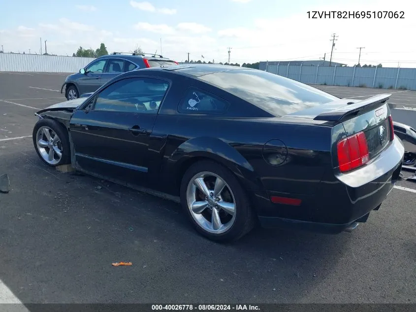 2009 Ford Mustang Gt Premium VIN: 1ZVHT82H695107062 Lot: 40026778