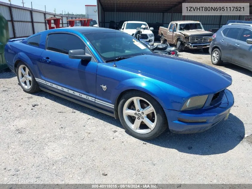 2009 Ford Mustang V6/V6 Premium VIN: 1ZVHT80N695117521 Lot: 40115015