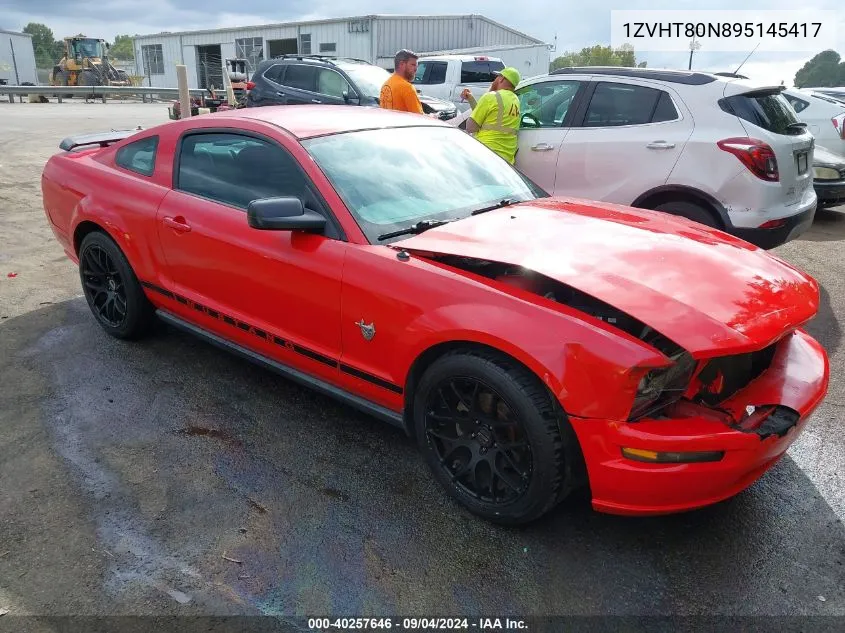 2009 Ford Mustang V6/V6 Premium VIN: 1ZVHT80N895145417 Lot: 40257646