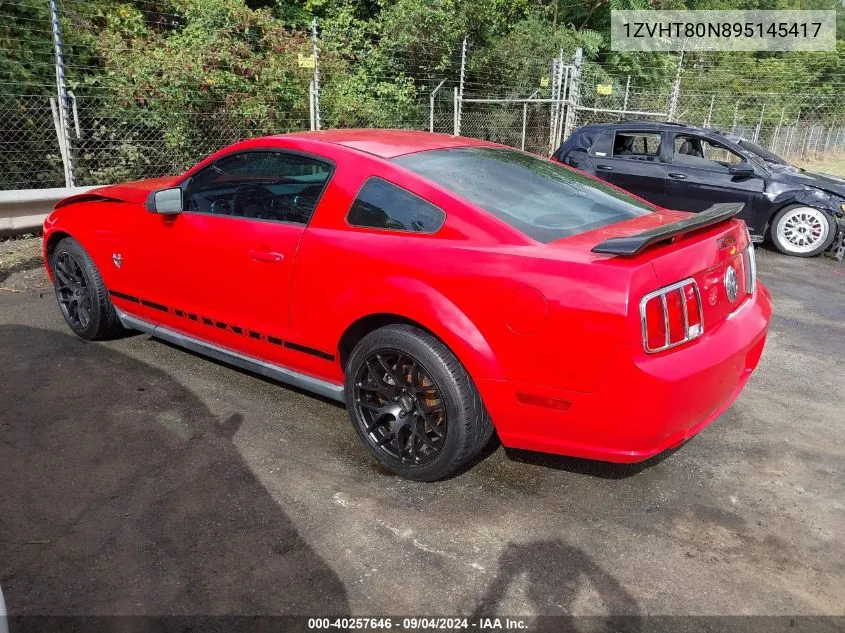 2009 Ford Mustang V6/V6 Premium VIN: 1ZVHT80N895145417 Lot: 40257646