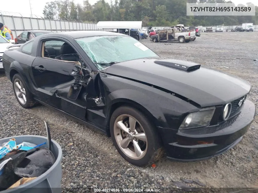 2009 Ford Mustang Gt VIN: 1ZVHT82H695143589 Lot: 40274536