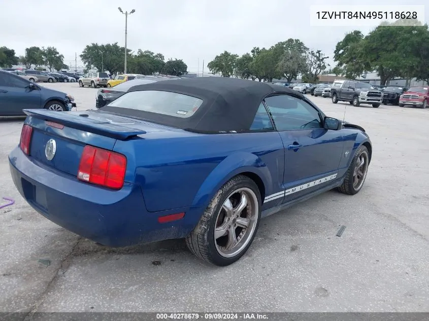 2009 Ford Mustang V6/V6 Premium VIN: 1ZVHT84N495118628 Lot: 40278679