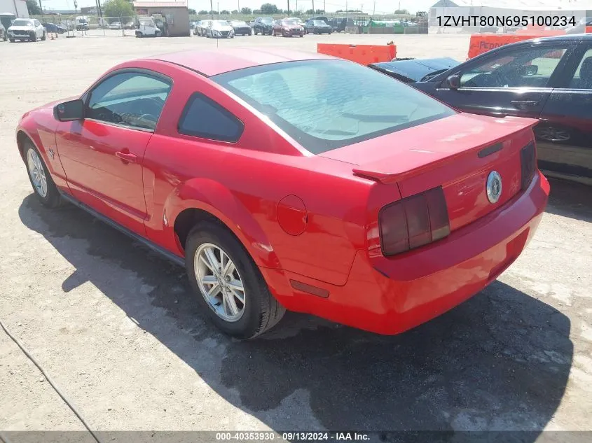 2009 Ford Mustang V6/V6 Premium VIN: 1ZVHT80N695100234 Lot: 40353930