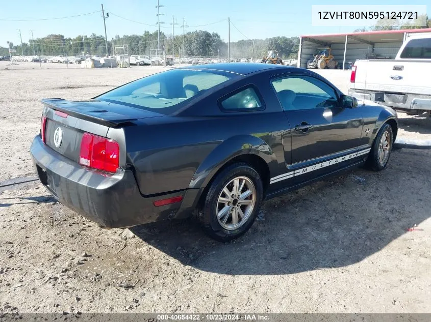 2009 Ford Mustang V6/V6 Premium VIN: 1ZVHT80N595124721 Lot: 40654422