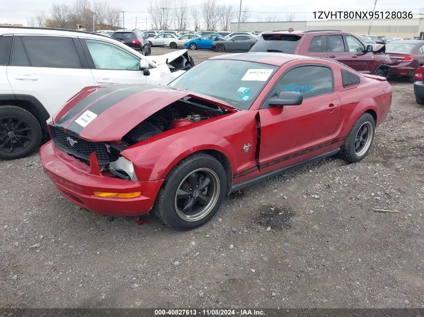 2009 Ford Mustang V6/V6 Premium VIN: 1ZVHT80NX95128036 Lot: 40827613