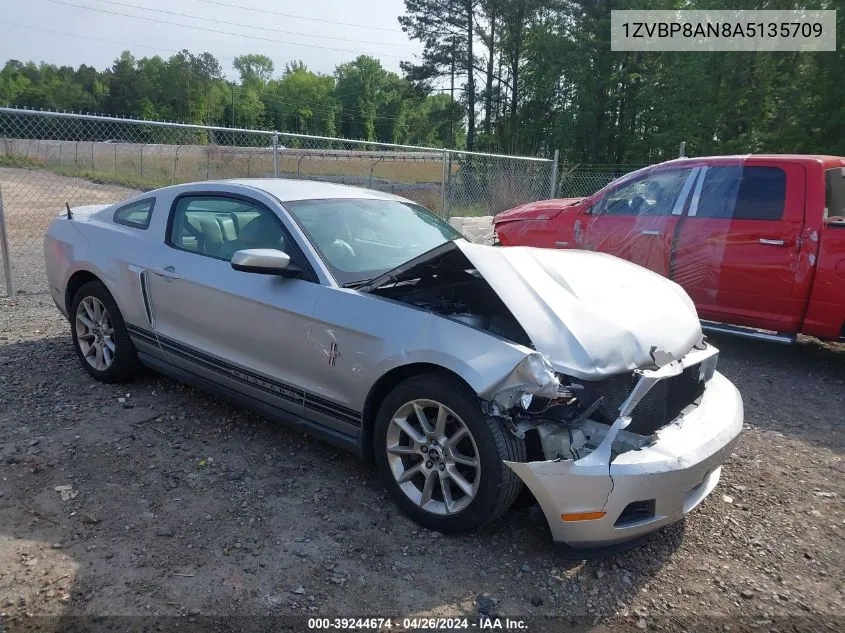 2010 Ford Mustang V6/V6 Premium VIN: 1ZVBP8AN8A5135709 Lot: 39244674