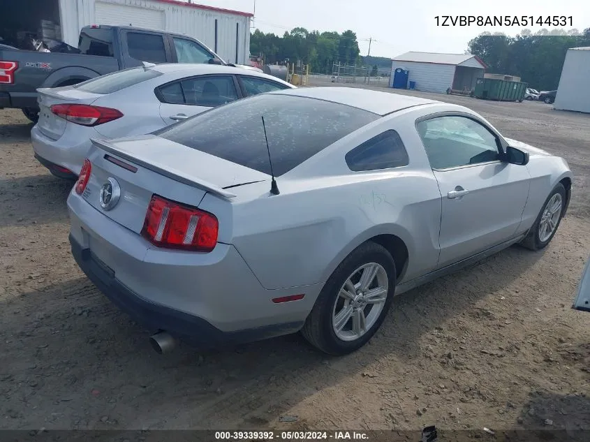 2010 Ford Mustang V6 VIN: 1ZVBP8AN5A5144531 Lot: 39339392