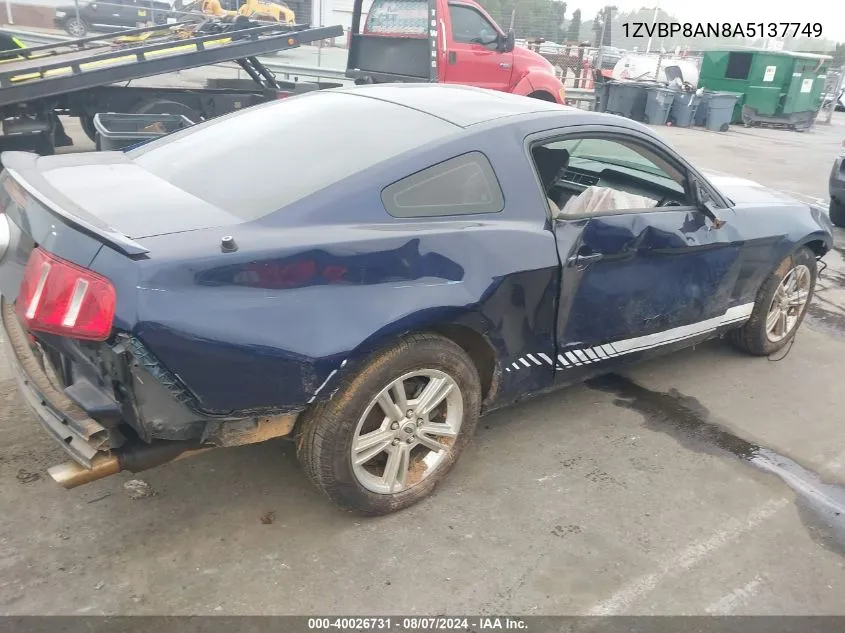 1ZVBP8AN8A5137749 2010 Ford Mustang V6/V6 Premium