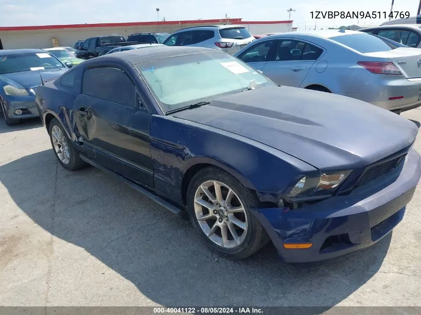 2010 Ford Mustang V6/V6 Premium VIN: 1ZVBP8AN9A5114769 Lot: 40041122