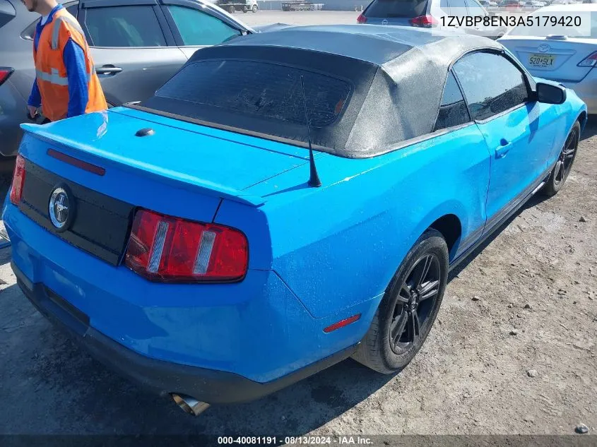 2010 Ford Mustang VIN: 1ZVBP8EN3A5179420 Lot: 40081191