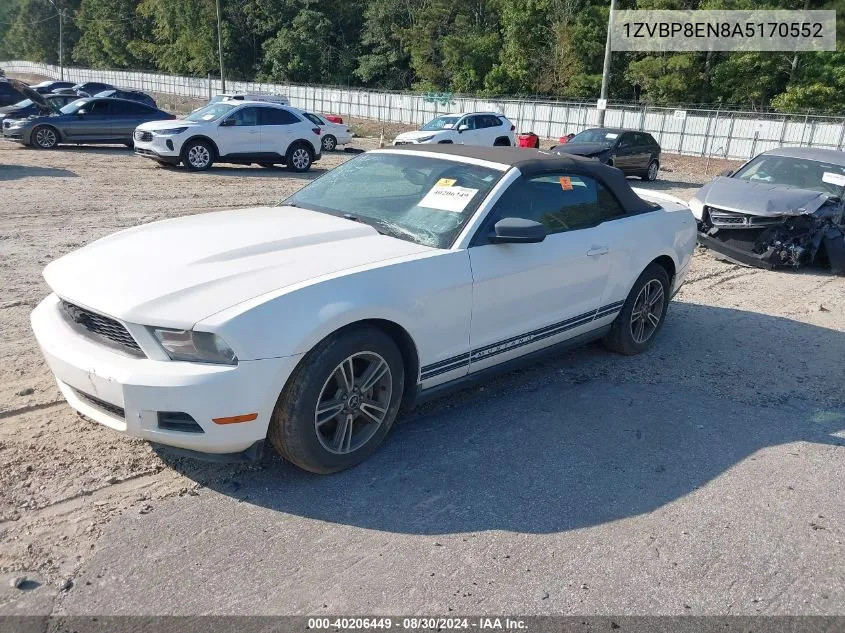 2010 Ford Mustang V6/V6 Premium VIN: 1ZVBP8EN8A5170552 Lot: 40206449